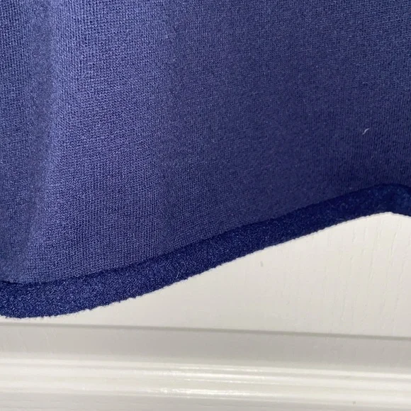 MILAN ITALY 1991 Vintage Retro Look Cropped Navy Blue Sweatshirt Embroidered - Picture 5 of 8